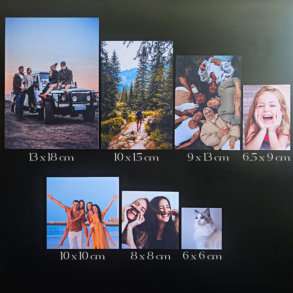 Flexible Fotomagnete in verschiedenen Größen mit personalisiertem Foto