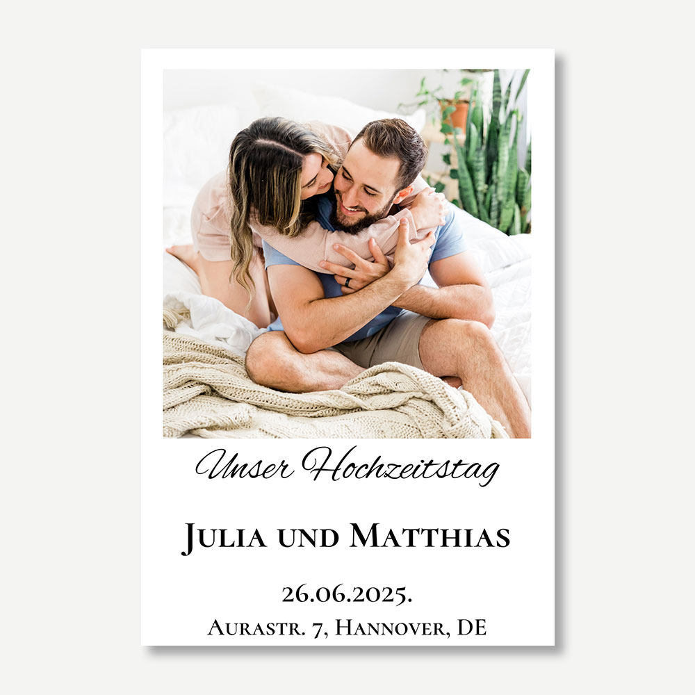Flexible Fotomagnete - Hochzeitseinladung 01