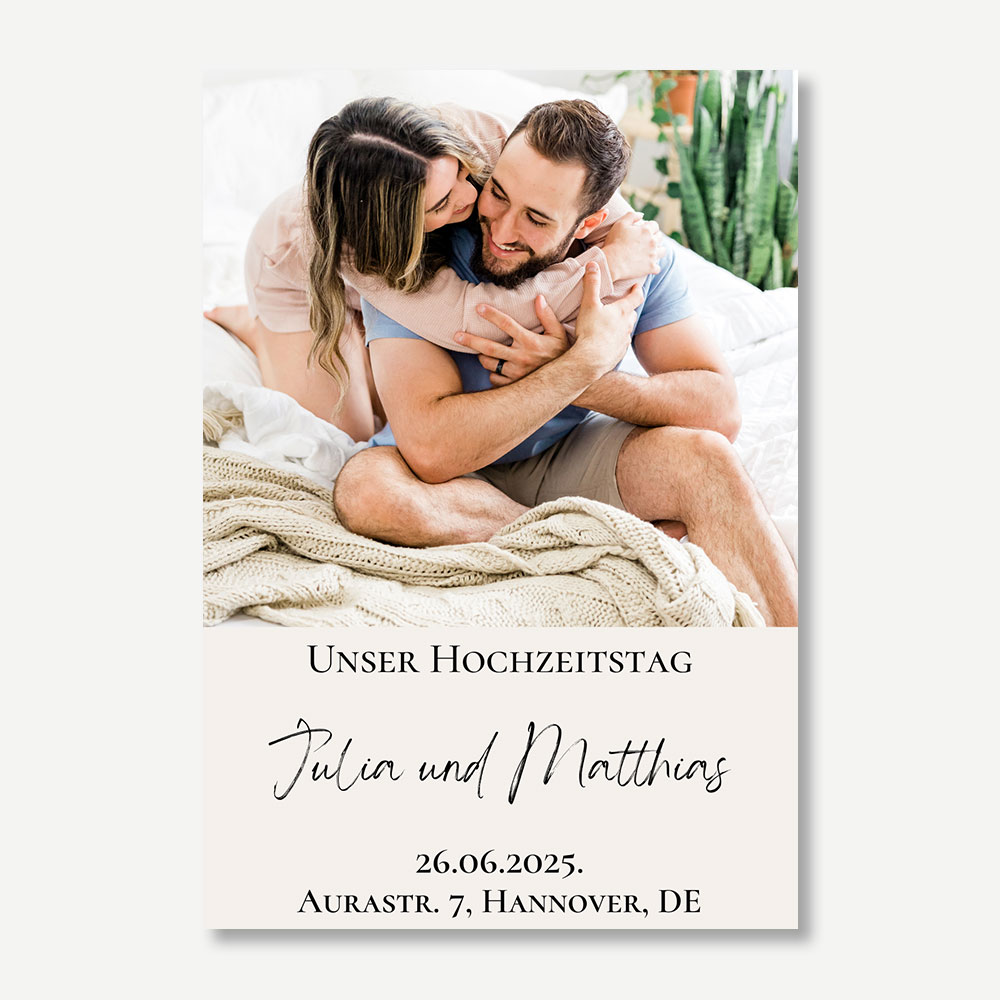 Flexible Fotomagnete - Hochzeitseinladung 02
